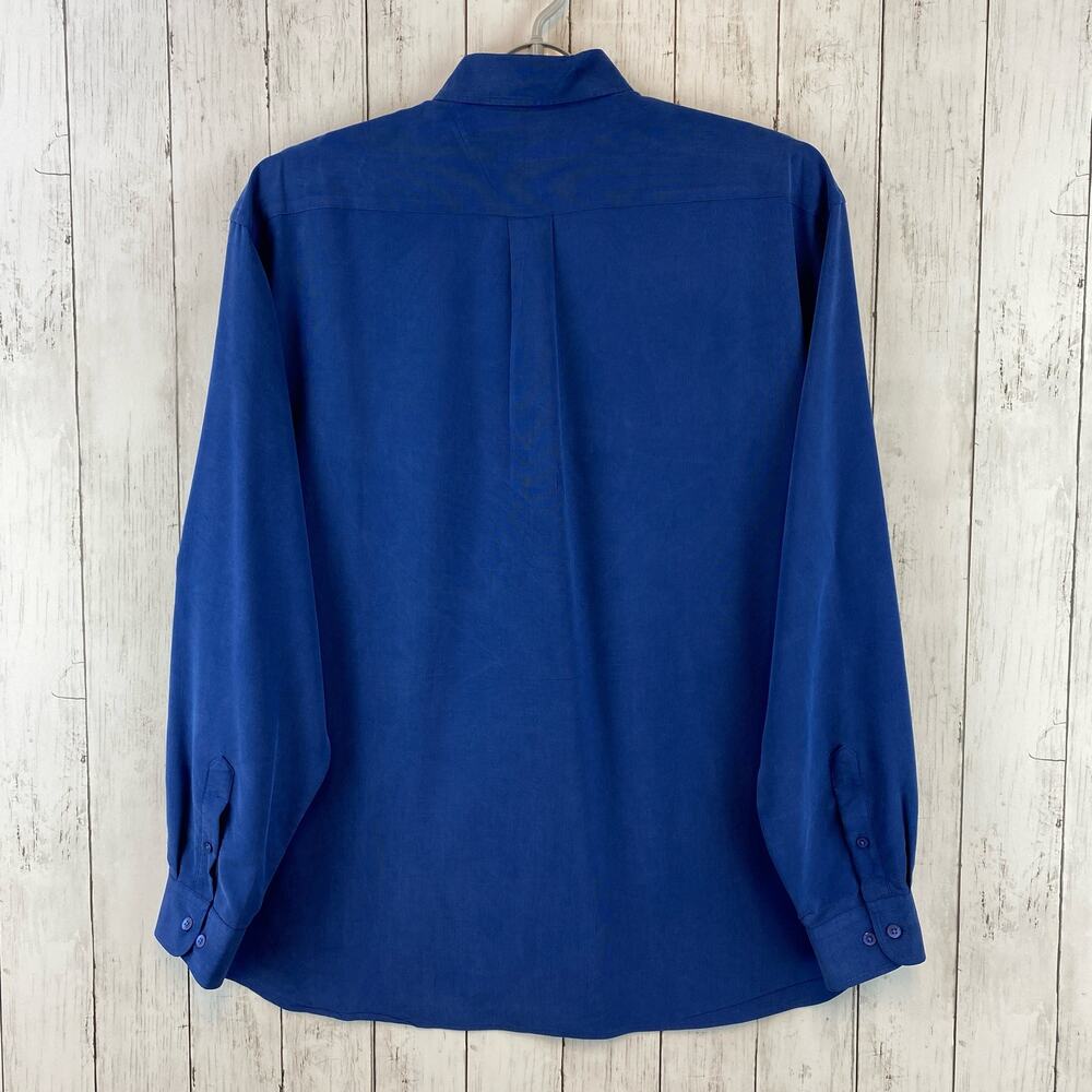 Ted Baker London Blue Long Sleeve Chest Pocket Button-Down Shirt Size Large/4 - Picture 8 of 12